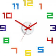 ModernClock 3D nalepovací hodiny Digit barevné