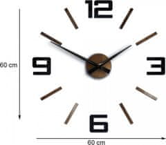 ModernClock 3D nalepovací hodiny Reden černo-měděné