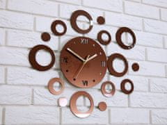 ModernClock 3D nalepovací hodiny Ring měděné