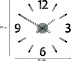 ModernClock 3D nalepovací hodiny Will šedo-černé