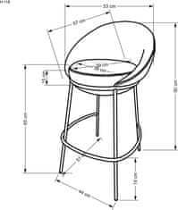 Halmar Barová židle H118 barevná