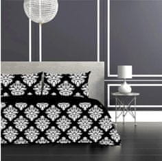 FARO Textil Bavlněné povlečení GLAMOUR 007 160x200 cm černé/bílé