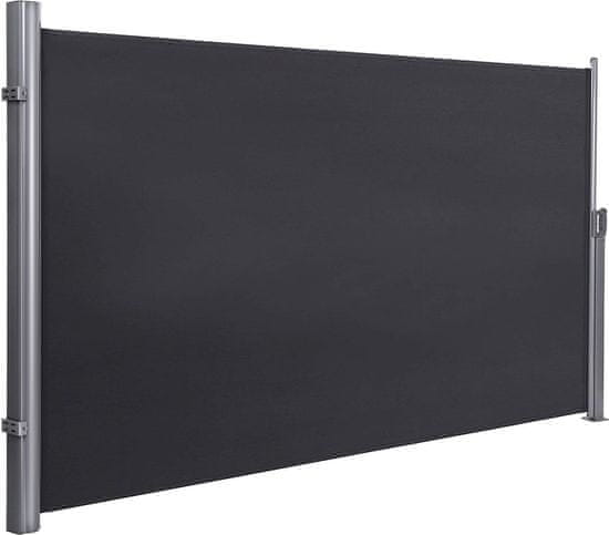 Songmics Boční markýza 180x350 cm kouřově šedá