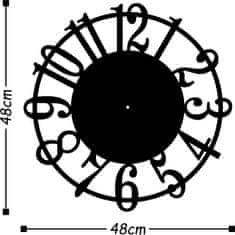 Wallity Dekorativní nástěnné hodiny Molor 48 cm černé