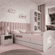 Kocot kids Dětská postel Babydreams kůň bílá, varianta 80x160, bez šuplíků, s matrací