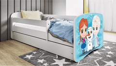 Kocot kids Dětská postel Babydreams Ledové království bílá, varianta 80x160, bez šuplíků, s matrací