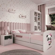 Kocot kids Dětská postel Babydreams panda bílá, varianta 70x140, bez šuplíků, s matrací