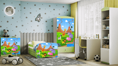 Kocot kids Dětská skříň Babydreams 90 cm safari zelená