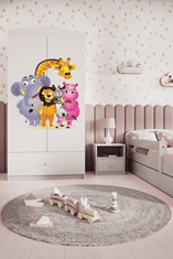 Kocot kids Dětská skříň Babydreams 90 cm ZOO bílá