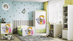 Kocot kids Dětská skříň Babydreams 90 cm ZOO zelená