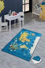 Conceptum Hypnose Dětský koberec World Map 140x190 cm modrý