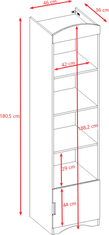 Kocot kids Dětský regál Classic 46 cm bílý