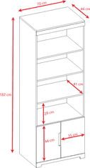 Kocot kids Dětský regál Tomi 70 cm bílý