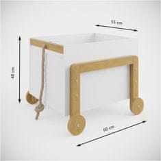 Kocot kids Dětský úložný box Victor 60 cm bílý