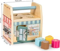 EcoToys Dřevěná edukační kostka House