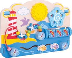 Bigjigs Toys Dřevěná motorická deska Sea