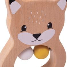 Bigjigs Toys Dřevěné chrastítko Fox