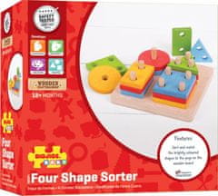 Bigjigs Toys Dřevěné nasazovací tvary SHAPES