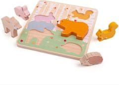 Bigjigs Toys Dřevěné puzzle ANIMALS