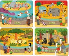 Vilac Dřevěné puzzle ZOO vícebarevné