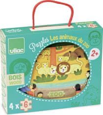 Vilac Dřevěné puzzle ZOO vícebarevné