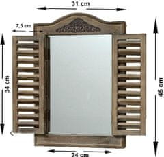 Dekorstyle Dřevěné zrcadlo s okenicemi