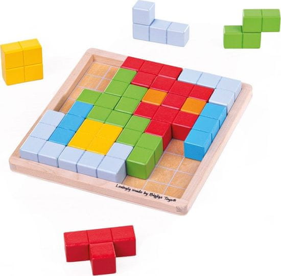 Bigjigs Toys Dřevěný hlavolam TETRIS