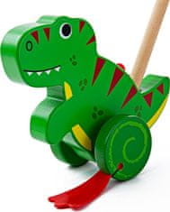 Bigjigs Toys Dřevěný jezdící dinosaurus T-REX zelený