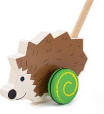 Bigjigs Toys Dřevěný jezdící ježek HEDGEHOG hnědý