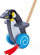 Bigjigs Toys Dřevěný jezdící tučňák PENGUIN černý