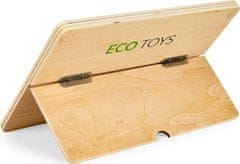 EcoToys Dřevěný vzdělávací tablet a magnetická tabule ECOTOYS