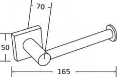 Mexen Držák na toaletní papír dlouhý RUFO zlatý