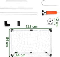 TZB Fotbalová branka s míčkem MINI 123x84 cm bílá