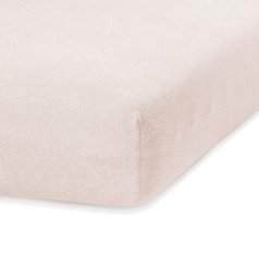 AmeliaHome Froté prostěradlo s gumou Ruby světle béžové, velikost 160-180x200+30