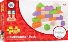 Bigjigs Toys Dřevěné kostky CONNECT basic set