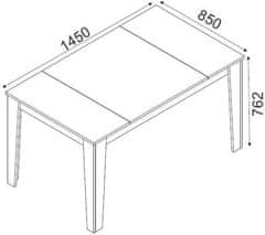 Kalune Design Jídelní stůl COSTA 76 cm hnědý