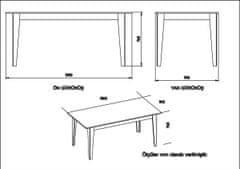 Kalune Design Jídelní stůl LORENZ 90 cm černá/hnědá