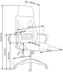 Halmar Kancelářská židle Dedo šedá/černá