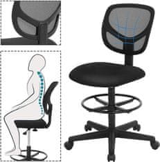 Songmics Kancelářská židle Banmor černá