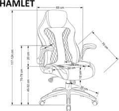 Halmar Kancelářská židle Hamlet černo-šedá