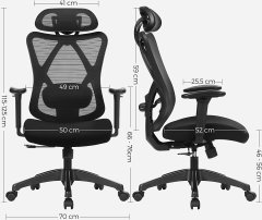 Songmics Kancelářská židle Morsa černá