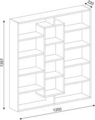 Kalune Design Knihovna Ample černá/bílá