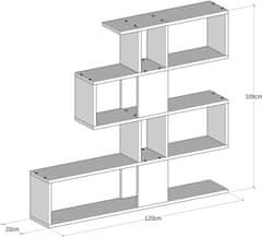 Kalune Design Knihovna Karlin II bílá