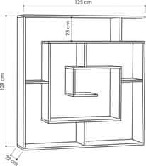 Kalune Design Knihovna Maze antracit