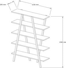 Kalune Design Knihovna Perla bříza