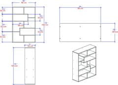 Kalune Design Knihovna Serra II bílá