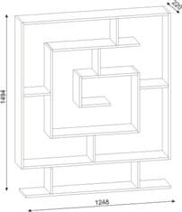 Kalune Design Knihovna Sarma hnědá