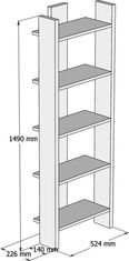 Kalune Design Knihovna Virba ořech