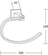 Mexen Věšák na ručníky Sorb chrom
