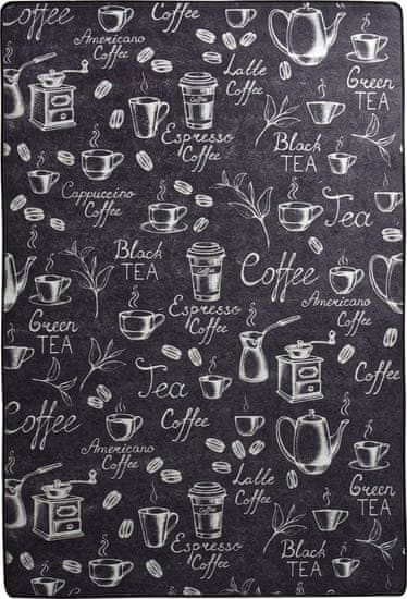 Conceptum Hypnose Koberec Coffee And Tea 60x140 cm černý